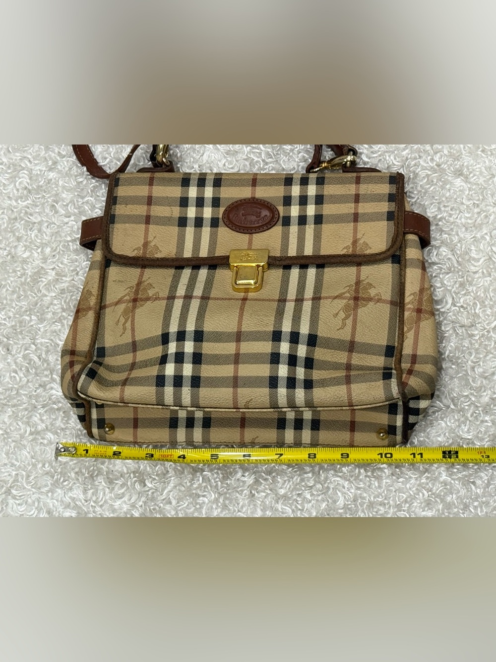 Burberry Haymarket Check Top Handle Bag - Picture 11 of 16
